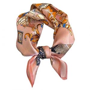 Aufeel Petit foulard carrée 100 % pure soie de mûrier pour femme, Foulard en soie, 53 x 53 cm, Small (TechGeniusDepot, neuf)
