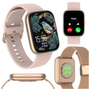 ForeVigo 4 SW-330 Smartwatch Femmes, AMOLED, Imperméable, Deux Sangles, Appels Téléphoniques, Modes Sports, Calendrier Menstruel, Tensiomètre, Notifications (TelForceOne, neuf)