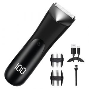 Dreuhuing Tonndeuse Cheveux,Rasoir À Barbe Humide Et Sec - Tondeuse Intime Homme Rechargeable Affichage LCD pour Zone Intime Corps Visage Rasage Précision (hudticyt, neuf)