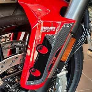 Resin Bike Autocollant Moto Compatibles avec Ducati Multistrada V4 2021-2023. Protection Garde-Boue Plaque de Direction Avant Contre les Chocs et les &Eacute;raflures. Autocollant 3D R&eacute;sin&eacute;s (ResinBike, neuf)