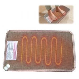Tapis Chauffant Électrique, Chauffe Pieds Électrique, 30*50 Cm Tapis Chauffant Infrarouge, Chauffe Pieds Chauffant Électrique, Chauffe Pieds Chauffants Électriques Idéal Pour La Maison Et Le Travail (Yanglin-EU, neuf)
