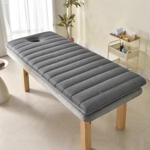LDLCYCN Gris,190 * 80cm(R), Couche De Matelas en Mousse &Agrave; M&eacute;moire De Forme De Table De Massage &Eacute;paisseur 4Cm Table De Massage Lash Bed Matelas Peau avec Bande &Eacute;lastique Beaut&eacute; Lash Matelas (Althira, neuf)