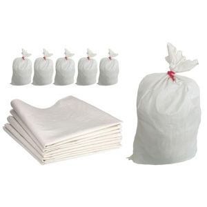 ToolSpace Sac à Gravat - Sacs en Polypropylène Alimentaire pour Cereale Chantier Riz et Grain, 5x Tissu PP 85x50 cm Agricole pour Charbon Stockage Ble Maïs Farine Sable et Déchets, Tissé 25 kg Grand (ToolSpace, neuf)