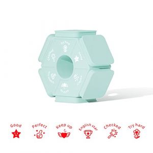 Funien Timbre de l'enseignant,Tampons d'enseignant Tampon de commentaire Version Anglaise R&eacute;compense de louange pour l'&eacute;cole Classe de devoirs Tampon de Notation Messages de Motivation Anti-Fuite (minimin, neuf)