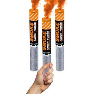 Lot de 3 Fumigènes à Main ± 120 Secondes Orange – Déclenchement à Mèche – Fumigènes Colorés à Tenir en Main – Catégorie F1 – ZENDA CLUB® (ZENDACLUB, neuf)