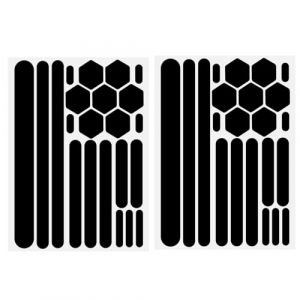 Annlpoy 2pcs Bande reflechissante Casque Moto,Stickers Casque Moto v&eacute;lo,Autocollant Casque Moto reflechissant Noir,S&eacute;curit&eacute; Optimale pour Activit&eacute;s Nocturnes, &Eacute;cole - R&eacute;sistants aux Intemp&eacute;ries (YuChuJi, neuf)