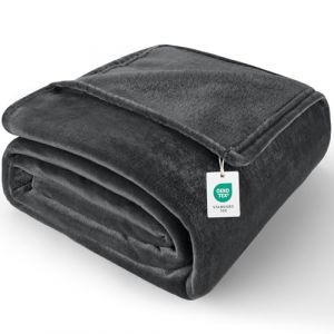 Cinkee Couverture Polaire 200x230cm, Plaid Canap&eacute; Antistatique | Couverture Double Face 300g/m&sup2; |Doux et Confortable,Toutes Saisons | Gris Fonc&eacute; (Cinkee-EU, neuf)