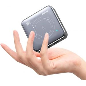 Mini Vidéoprojecteur, DLP Pico Projecteur avec Batterie, Supporte 1080P, WiFi 6 et Bluetooth 5.0, Portable Projecteur avec Trépied pour Cinéma Maison et Extérieur (Commande Tactile) (Fei Chen Technology, neuf)