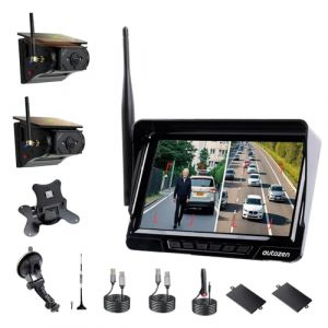aotozen 2 Camera de Recul sans Fil Solar avec Moniteur 7" 1080P HD Fonction d'alarme, 1 Min Installation Rapide, IP68K Imperméable Camera de Recul Voiture pour Camion, Remorque, Camping Car, Van (AUTOZEN DIRECT, neuf)