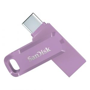 SanDisk Ultra Dual Drive Go, 512 Go Flash Drive Cl&eacute; USB C (pour Android Smartphone Stockage, Tablettes, Mac et PC, jusqu'&agrave; 400 Mo/s, Connecteurs USB Type-C et USB Type-A r&eacute;versibles) Lavender (Skydigital, neuf)