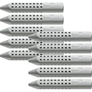 Faber-Castell - Lot de 10 gommes triangulaires Grip 2001 (gris (Conipa Online - tres bien, neuf)