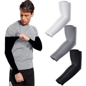 Manchettes de Bras pour Hommes et Femmes, Protection Anti-UV, Manchon Bras, Manchettes De Running De Protection Solaire, Manchette Volley(3 Paires) (Rfervgauk, neuf)