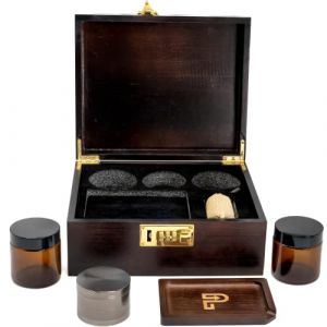 Boîte de rangement avec accessoires pour fumeurs : broyeur, plateau à rouler, 2 pots anti-odeurs + autres accessoires pour fumer - boîte à rouler - boîte à fumer - vendeur britannique (Primicity, neuf)