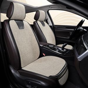 ICOBES Ensemble Complet De Housse De SièGe De Voiture en Lin pour MG ZS 2017-2023, Couvre SièGes Auto Avant Et ArrièRe avec 5 Housses D'Appui-TêTe,A/Beige (Yihan Auto Parts Store, neuf)