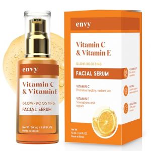 Envy Sérum de vitamine C avec vitamine E et glycérine : peau, réduction des taches sombres et anti-âge, sérum hydratant pour la peau en verre testé par des dermatologues, sans cruauté (MAC FIRST, neuf)