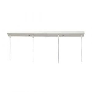 DESHOME Cache Fil pour Lustre Plafond Blanc Rosace Plafond Luminaire 4 Trous 80cm Diamètre Longue Plaque Fixation Plafonnier Pince Châssis Base Cable Suspension Luminaires avec Accessoires (WENJUN JOE, neuf)