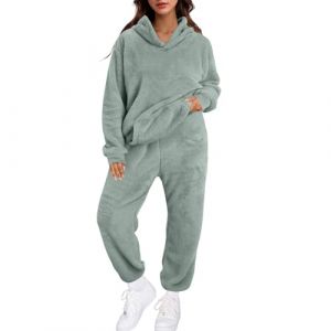 Pyjama Femme, Ensembles de Pyjama Femme en Polaire Pyjama Pilou Pilou Chaud et Doux Hiver - Ensembles de Pyjama Chaud et Doux Combinaison Pyjama Filles Flanelle Loungewear Sleepwear V&ecirc;tement (RUITOTP, neuf)