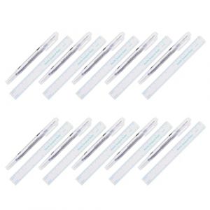 Uqezagpa Lot de 10 marqueurs à double pointe pour sourcils avec règle en papier, marqueur de positionnement de maquillage à double pointe (Gaijiyja, neuf)