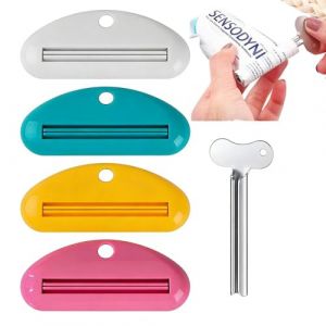 JYNXOR 5 Pcs Tube Squeezer, Presse Tube Dentifrice Anti Gaspillage, Presse Tube De Dentifrice, Presse-Tube Pour Dentifrice, Cr&egrave;me Pour Les Mains, Lait D&eacute;maquillant, Cosm&eacute;tiques, Tubes De Peinture (SHOPSCAPE INK, neuf)