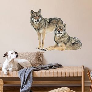 Stickers Muraux Le Loup Autocollant Mural Sticker Mural Pour Chambre Salon Mur,Autocollant Decoratif Mural, Chambre Enfants Bébé Pépinière,Decoration Chambre Adulte (xiaolongbaihuogongsi, neuf)