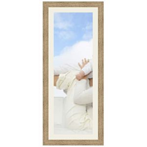 Cadres Photos pêle mêle multivues Gris Argent 1 Photo(s) 25x75 Passe Partout, Cadre Photo Mural 30x80 cm Naturel Beige, 3.5 cm de Largeur (RK Cadres, neuf)