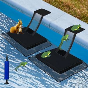 Omobolanle Lot de 2 rampes d'&eacute;vacuation flottantes pour animaux de piscine, pour sauver les petits animaux dans la piscine, grenouille, canard, tamia, souris tamia, temps d'entretien r&eacute;duit pour (Rainbow185, neuf)