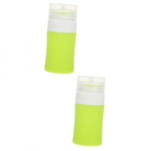 Baluue 2 Pièces Embouteillage Cylindrique Bouteille De Crème De Bain Bouteilles De Voyage Pour Articles De Toilette Bouteille De Cosmétiques Shampooing Bouteille Vide Gel De Silice Green (Fortune Luck, neuf)