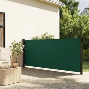 Festnight Auvent latéral rétractable 100x300 cm Store Brise Vue Jardin Retractable Store latéral Enroulable Brise Soleil Paravent Exterieur Opaque-Vert foncé-100 x 300 cm (yeyetee, neuf)