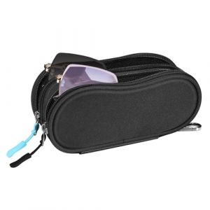 FINTIE &Eacute;tui Lunettes Souple pour 2 Paires de Lunettes - Double Boite Lunettes de Soleil avec Fermeture &eacute;clair pour Hommes et Femmes (South Magic EU, neuf)