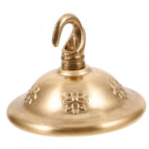 LALAFINA Plaque de Plafond Cuivre Pur avec Crochet Ouvert pour Suspension Support Robuste et Élégant pour Lustres Facile à Installer Cache Fil pour Lampe Chambre et Luminaire Plafond (Pyramid tip, neuf)