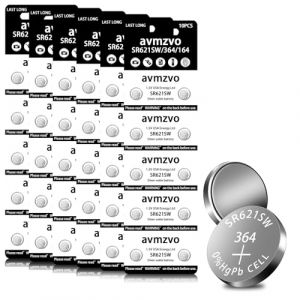 Avmzvo SR621SW Lot de 60 Piles Bouton pour Montre SR621SW 364 LR621 1,5 V (avmzvo shop, neuf)