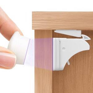 WunderHippo Serrure Magnétique Invisible pour Sécurité Enfant – 12 Verrous & 3 Clés – Blocage Sans Perçage – Protection pour Placards, Portes & Tiroirs – Blanc (GermanyProducts24, neuf)