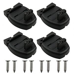 MEETOOT Lot de 4 verrous de protection pour jacuzzi, spa avec 8 vis, sangles de verrouillage pour couverture de jacuzzi, spa, piscine (fuony, neuf)