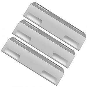 GFTIME 39 x 15cm Plaque Chauffante pour Ducane Affinity, Landmann, Jamie Oliver, Acier Inoxydable Diffuseur Chaleur de Gril Couvercle du brûleur pièce de Rechange, Paquet de 3 (GFTIME Direct, neuf)