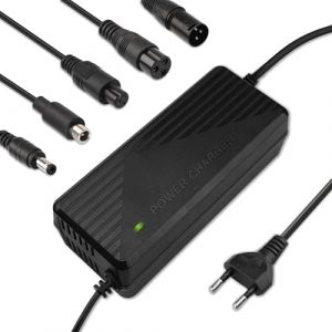 Xahpower Chargeur Trotinette Electrique, 42V 2A Chargeur Hoverboard avec 5 Connecteurs, 36V Chargeur de Batterie de Scooter pour Xiaomi M365/ Pro 2, Planche &agrave; D&eacute;rive, Monocycle, V&eacute;lo Electrique (Xahpower-eu, neuf)