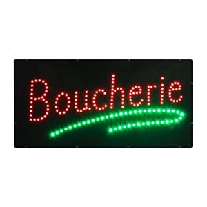 Panneau de boucherie LED pour entreprise, panneau ouvert à LED super lumineux pour entreprise, panneau d'affaires LED, panneau de magasin, panneau de vitrine, panneau de fenêtre. Peut être vu à (HAIDELI, neuf)