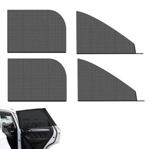 jiuqiwang 4 Pièces Pare-Soleil pour Vitre Latérale de Voiture pour Dacia Duster Logan Sandero Lodgy Dokker Stepway Mcv 2, Pare Soleil Voiture Enfant Cache Vitre Voiture (DATONGSHIYUNGANGQUWANGHUIBAIHUODIANGERENDUZI, neuf)