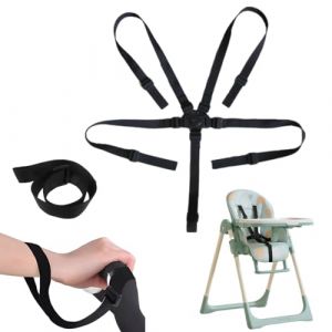 Nouveau Harnais Chaise Haute et sangle de poignet antid&eacute;rapante, UniverselleSanglesde s&eacute;curit&eacute; pour chaise haute, Harnais 5 Points Chaise Haute - Sangle de S&eacute;curit&eacute; Chaise Haute pour Bebe (HU YUAN JIN DE DIAN, neuf)