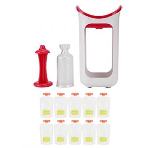 NestNiche Machine à Aliments pour Bébés, Presse-purée De Fruits, Station De Compression Portable Composée De 10 Sacs De Rangement Réutilisables(Rouge) (wenjingqi, neuf)