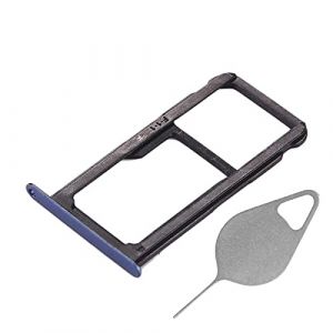 OnlyTech - Tiroir/Support de la Carte Double sim et Carte mémoire Micro SD du Huawei P10 Lite Bleu + Outil d'extraction (OnlyTech Sarl, neuf)