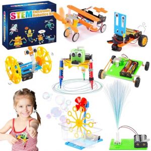Kit de Construction électrique, Kits Éducatifs de Sciences et Jeux Educatif, Jouets éducatifs de Physique STEM, Expériences pour Apprendre L'électricité, idées Cadeaux pour garçons Filles 6-12 Ans (Larry Red EU, neuf)