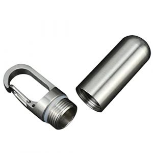 Bavokon &Eacute;tui &agrave; Voyage, pilulier en Acier Inoxydable, Pilulier Portable avec Porte-cl&eacute;s pour suppl&eacute;ments m&eacute;dicaments (Bavokon-shop, neuf)