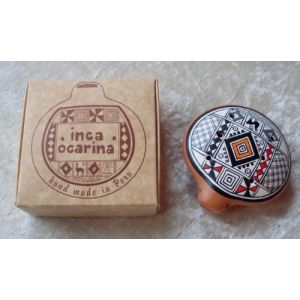 Flûte inca Ocarina, traditionnelle du Pérou, issue du commerce équitable, blanche (Purity Style, neuf)