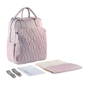 SONARIN Multifonction Élégant Sacs à Dos à Langer pour Bébé,Sacs à Langer Grande Capacité Imperméable Sac à Couches de Voyage Portable avec Matelas à Langer & Crochets de Poussette(Violet) (granhulgy OÜ, neuf)