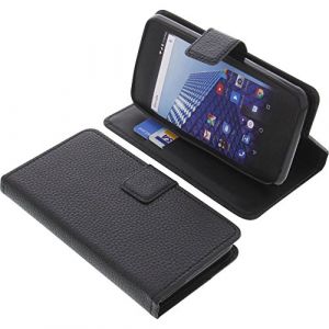 foto-kontor Housse Compatible avec Archos Access 45 4G Style Livre Noir Coque de Protection Portefeuille (Foto-Kontor, neuf)