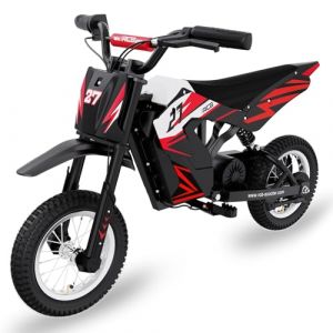 RCB TECH R9X Moto Électrique Enfants, Moteur performant, 3 Modes de Vitesse, Max 25km/h, autonomie Max 15KM, pneus pneumatiques 12 Pouces, vélo Moto Cross pour Enfants âgés de 3-12 Ans (RCB EU STORE, neuf)