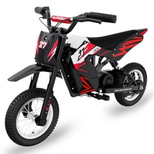 RCB TECH Moto Électrique Enfants, Moteur performant, 3 Modes de Vitesse, Max 25km/h, autonomie Max 15KM, pneus pneumatiques 12 Pouces, vélo Moto Cross pour Enfants âgés de 3-12 Ans (XF MOTOR, neuf)