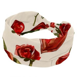 RODAILYCAY Bandeaux élastiques pour femmes et filles, rose rouge avec feuilles, bandeau large antidérapant, bandeau torsadé, accessoires pour cheveux (ocenuttldat, neuf)
