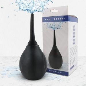 Douche Right Enema Poire de Lavement Intime Douche - Poire à Lavement Intime, Poire Lavement Oreilles Anti-Reflux pour Côlon et Intestins. (Black, 300ML) (Douche Right, neuf)