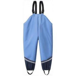 DAFENP Pantalon de Pluie Enfant Imperm&eacute;able Coupe-Vent Salopette Pluie Sale Preuve Pantalon de Boue avec Doublure Textile pour Garcon Fille YK1665H-SkyBlue-DarkBlue-92 (beixingdaCo., Ltd, neuf)